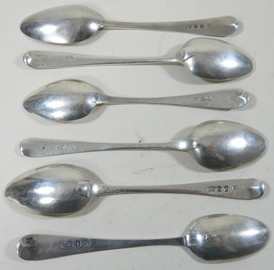 Lot 96 - Six silver teaspoons