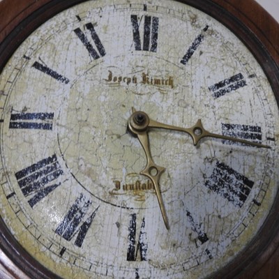 Lot 37 - A 19th century postman's alarm clock, with a...