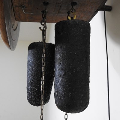 Lot 37 - A 19th century postman's alarm clock, with a...