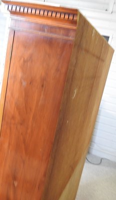 Lot 805 - A reproduction yew wood bookcase, on a plinth...