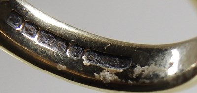 Lot 84 - A 9 carat gold wedding band, 4.6g, size Q/R,...