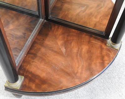 Lot 334 - A French marble top corner table, 20th century,...