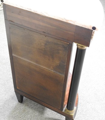 Lot 334 - A French marble top corner table, 20th century,...