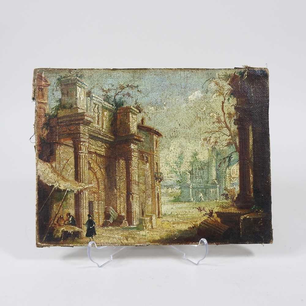 Lot 43 - Italian school, 18th century, The Forum of...