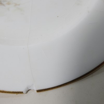 Lot 32 - A Royal Worcester cabinet plate, painted with...