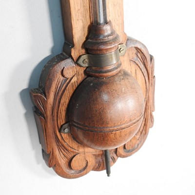 Lot 36 - A Victorian Gothic revival oak cased stick...