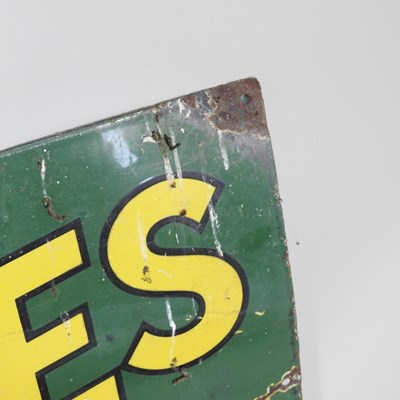Lot 52 - An old enamel advertising sign, Spillers...