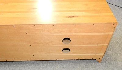 Lot 725 - A modern light oak side cabinet