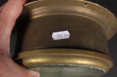 Lot 345 - A brass WWII ship's zig-zag clock, by Mercer...
