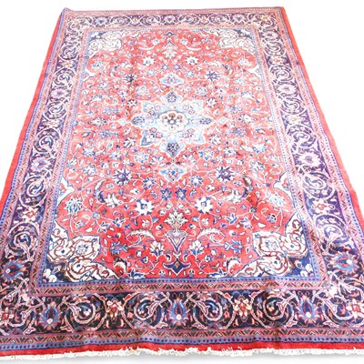 Lot 740 - A Persian Mahal carpet, with flowerhead...