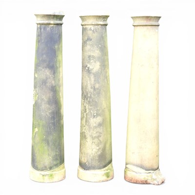 Lot 383 - Three large chimney pots, each 152cm high (3)