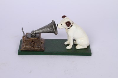 Lot 740 - A cast iron HMV Nipper dog