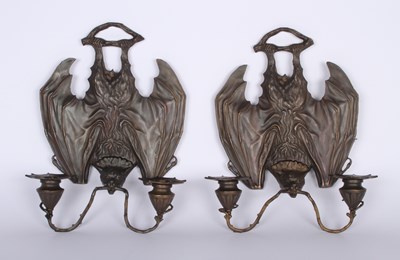 Lot 108 - After William Tonks, a pair of bronze wall...