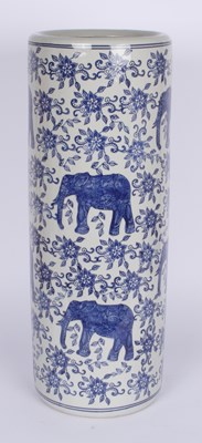 Lot 228 - A porcelain umbrella stand
