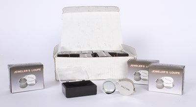 Lot 84 - A box of twelve jewellers loupes, all brand...