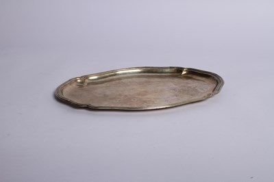 Lot 33 - A continental silver tray, of quatrefoil form,...