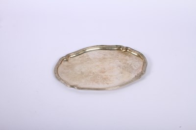 Lot 33 - A continental silver tray, of quatrefoil form,...