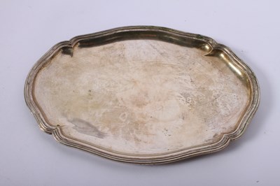 Lot 33 - A continental silver tray, of quatrefoil form,...