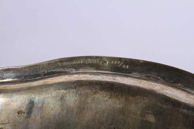 Lot 33 - A continental silver tray, of quatrefoil form,...