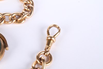 Lot 6 - A 15 carat yellow gold curb link chain with...