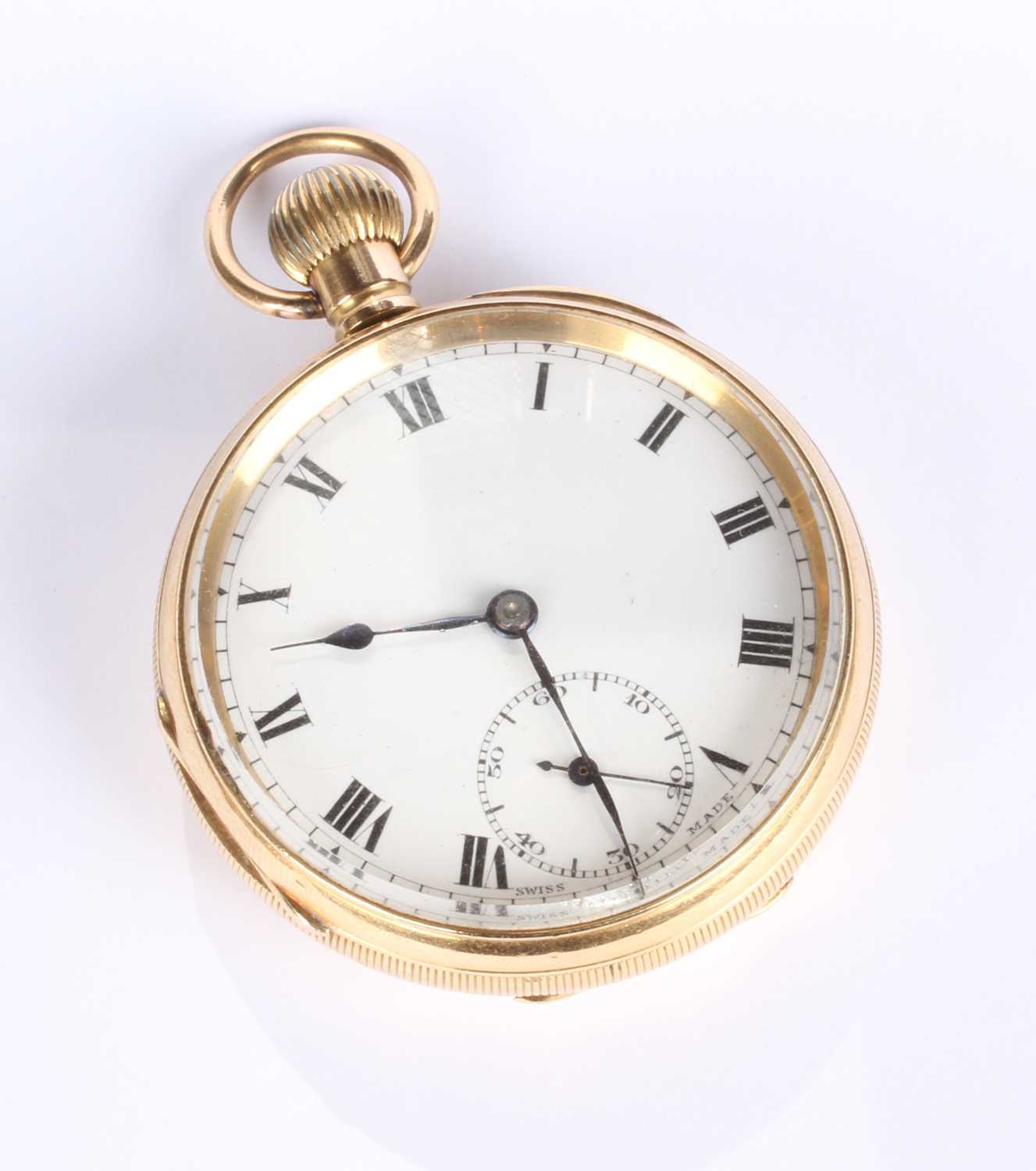 Lot 3 - An 18 carat yellow gold Swiss pocket watch,...