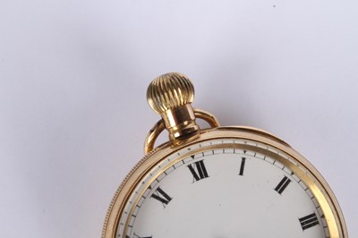 Lot 3 - An 18 carat yellow gold Swiss pocket watch,...