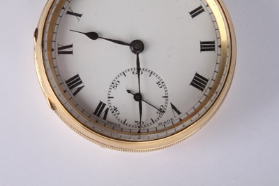 Lot 3 - An 18 carat yellow gold Swiss pocket watch,...