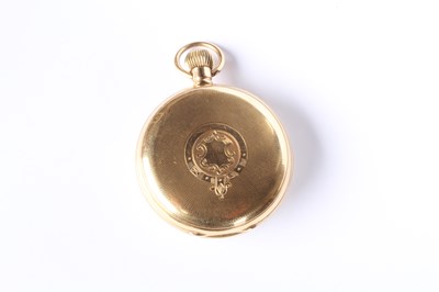 Lot 3 - An 18 carat yellow gold Swiss pocket watch,...