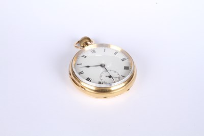 Lot 3 - An 18 carat yellow gold Swiss pocket watch,...
