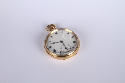 Lot 3 - An 18 carat yellow gold Swiss pocket watch,...