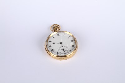 Lot 3 - An 18 carat yellow gold Swiss pocket watch,...