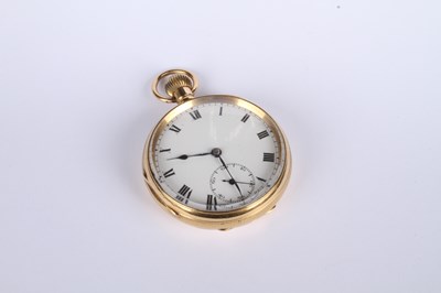 Lot 3 - An 18 carat yellow gold Swiss pocket watch,...