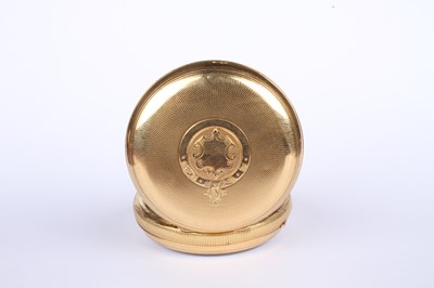 Lot 3 - An 18 carat yellow gold Swiss pocket watch,...