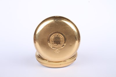 Lot 3 - An 18 carat yellow gold Swiss pocket watch,...