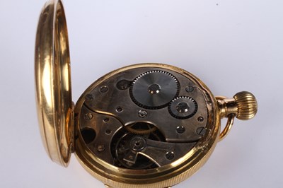 Lot 3 - An 18 carat yellow gold Swiss pocket watch,...