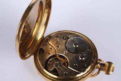 Lot 3 - An 18 carat yellow gold Swiss pocket watch,...