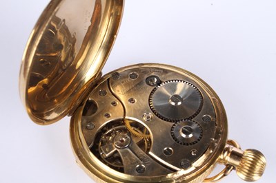 Lot 3 - An 18 carat yellow gold Swiss pocket watch,...