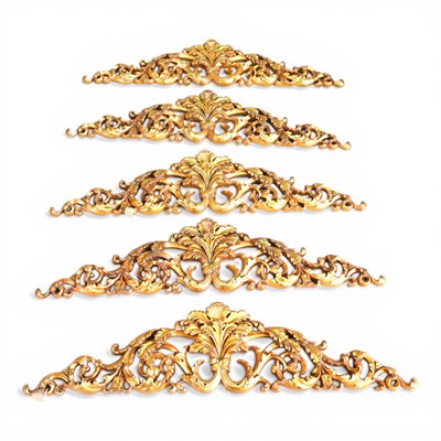 Lot 310 - A collection of five ornate continental style...