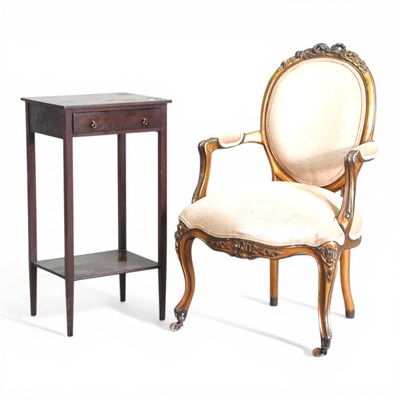 Lot 765 - A modern French style cream upholstered gilt...