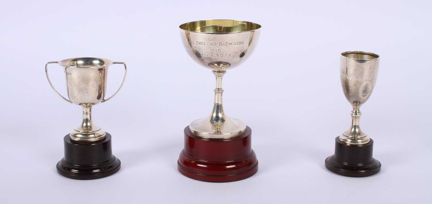 Lot 51 - A collection of three silver trophies, largest...