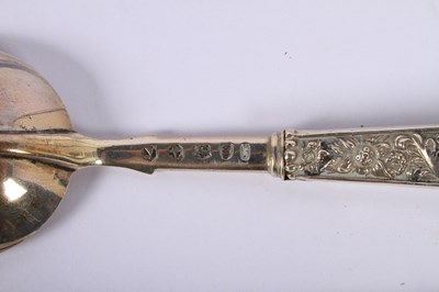 Lot 72 - A George V silver three piece knife, fork and...