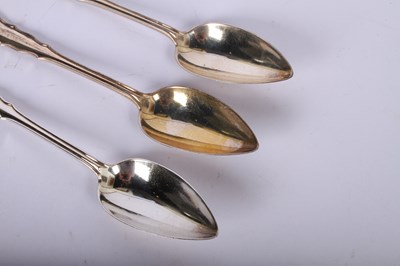 Lot 58 - A set of six George V silver spoons, London...