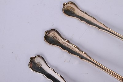 Lot 58 - A set of six George V silver spoons, London...