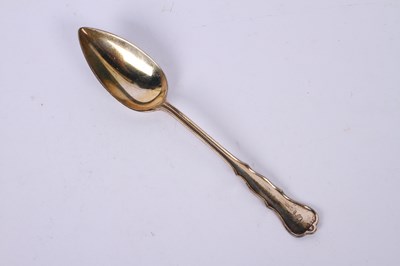 Lot 58 - A set of six George V silver spoons, London...