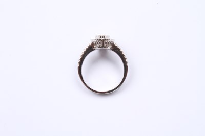 Lot 16 - A 9 carat white gold pear shaped diamond...
