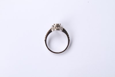 Lot 16 - A 9 carat white gold pear shaped diamond...