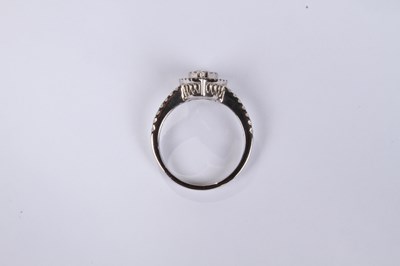 Lot 16 - A 9 carat white gold pear shaped diamond...