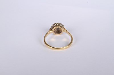 Lot 20 - An 18 carat yellow gold diamond cluster ring,...