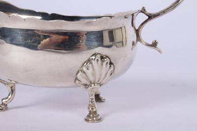 Lot 49 - A Victorian silver helmet shaped sauce boat,...