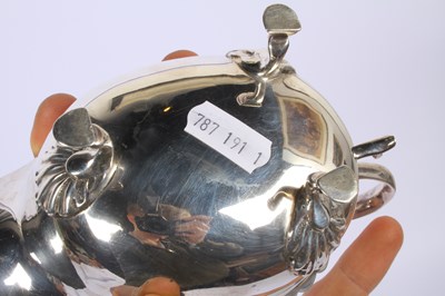 Lot 49 - A Victorian silver helmet shaped sauce boat,...